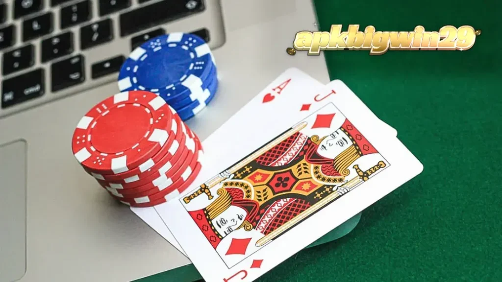 Pemandangan digital kasino daring yang modern dan teratur
